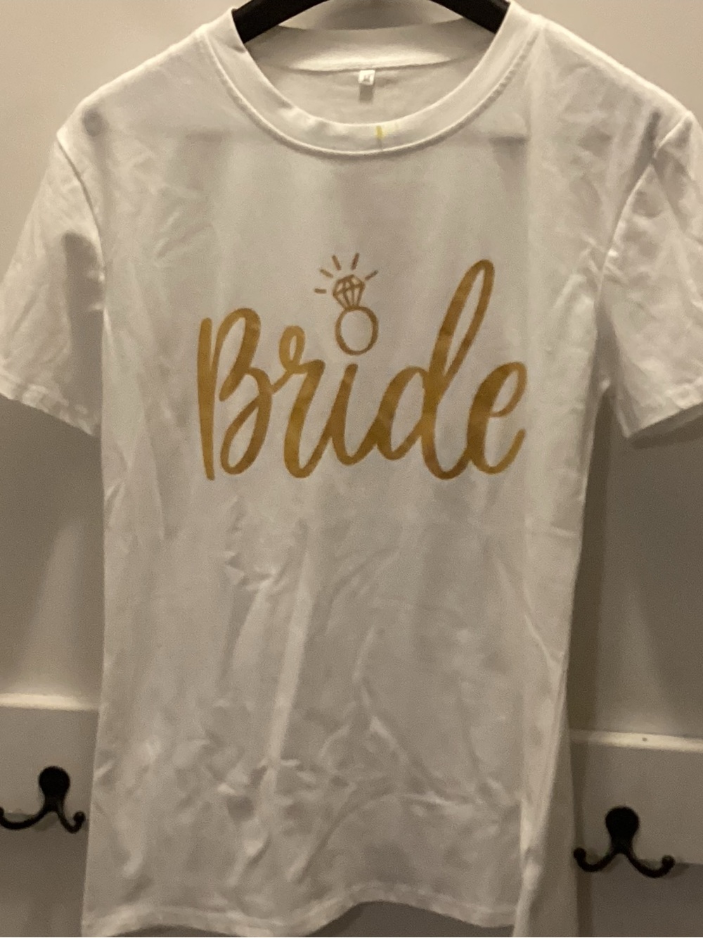 Bride Graphic T-Shirt - White with Gold Print size Med - Picture 4 of 7